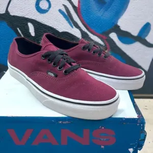 VANS Men's Low Pro Lace Up Canvas Skate Sneakers Shoes Maroon Burgundy Size 8