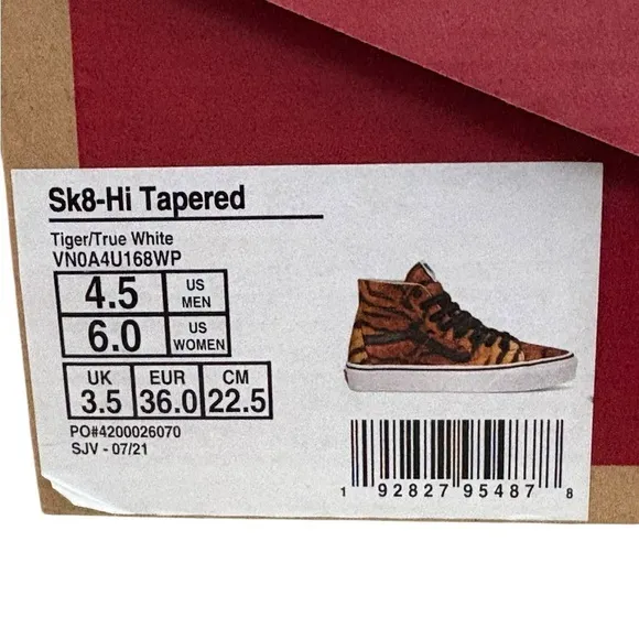 Vans NWTSk8 Hi Tiger sneakers in Sz 6 &amp; 6.5