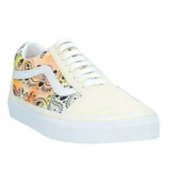 Vans Old Skool Bandana Flame Beige Orange size 8.5