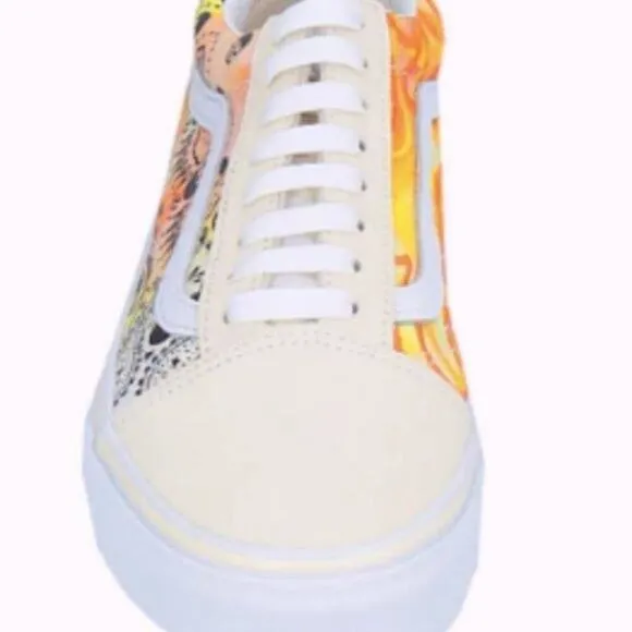 Vans Old Skool Bandana Flame Beige Orange size 8.5