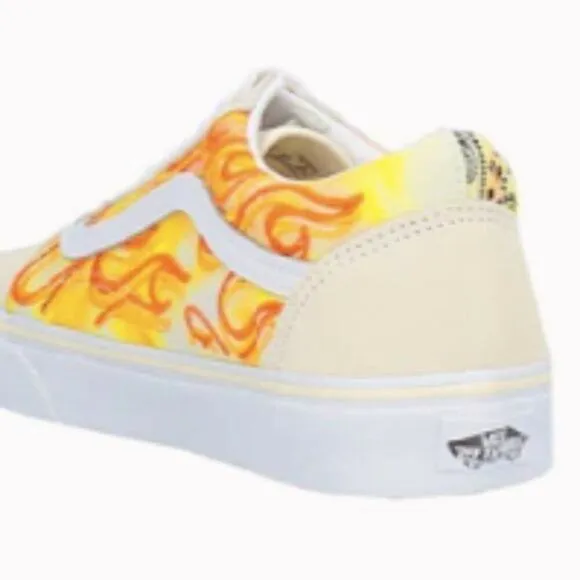 Vans Old Skool Bandana Flame Beige Orange size 8.5