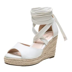 Vepose Women's 882 Rome Open Toe Espadrilles Platform Wedge Sandals