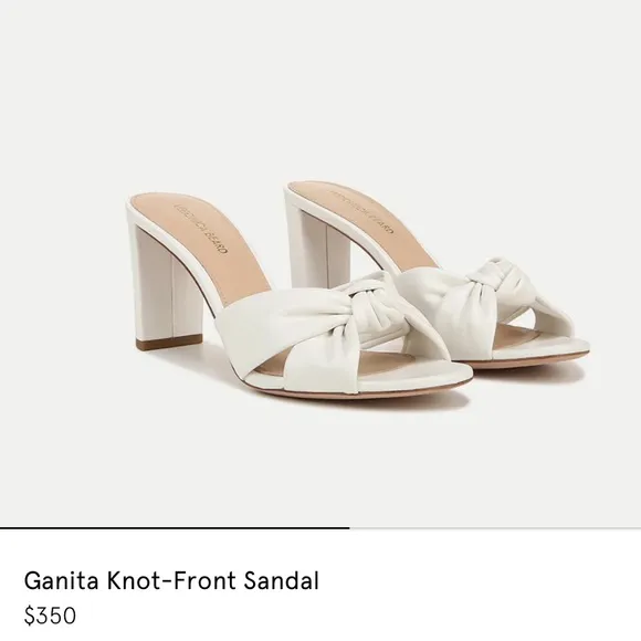 VERONICA BEARD Ganita Knot-Front Sandal$550 Sz 10.5 gently usedColor:Coconut