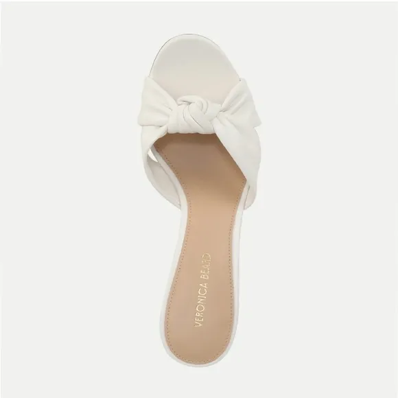 VERONICA BEARD Ganita Knot-Front Sandal$550 Sz 10.5 gently usedColor:Coconut