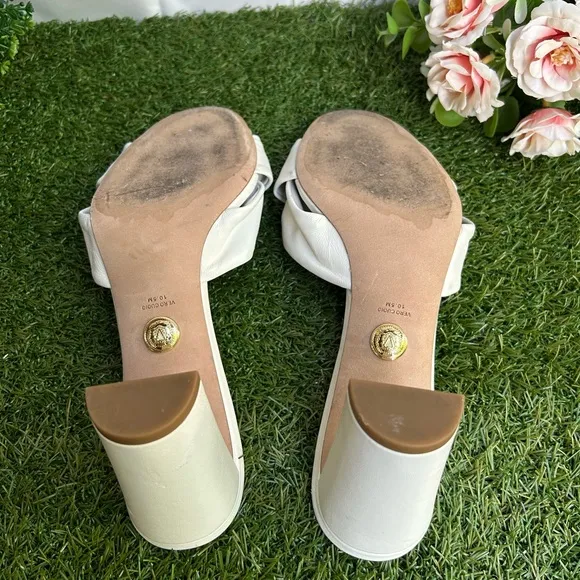 VERONICA BEARD Ganita Knot-Front Sandal$550 Sz 10.5 gently usedColor:Coconut