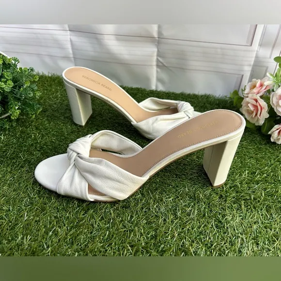 VERONICA BEARD Ganita Knot-Front Sandal$550 Sz 10.5 gently usedColor:Coconut
