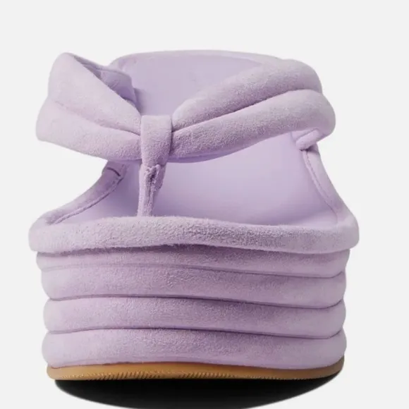 Veronica Beard Geno Lavender Suede Platform Flip Flop Sandals Lavender Women's 8