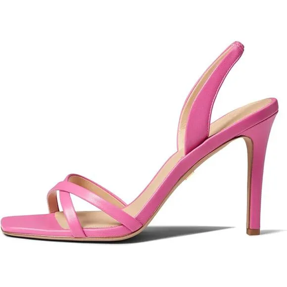 Veronica Beard Women's Analita Strappy Sandals Pumps Pink 8 NIB 398
