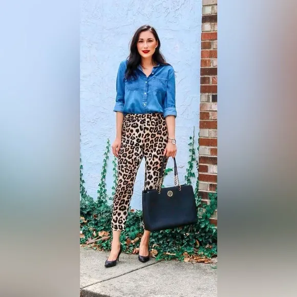 Veronica Beard Women’s Cheetah Leopard High Rise Skinny Jeans 24