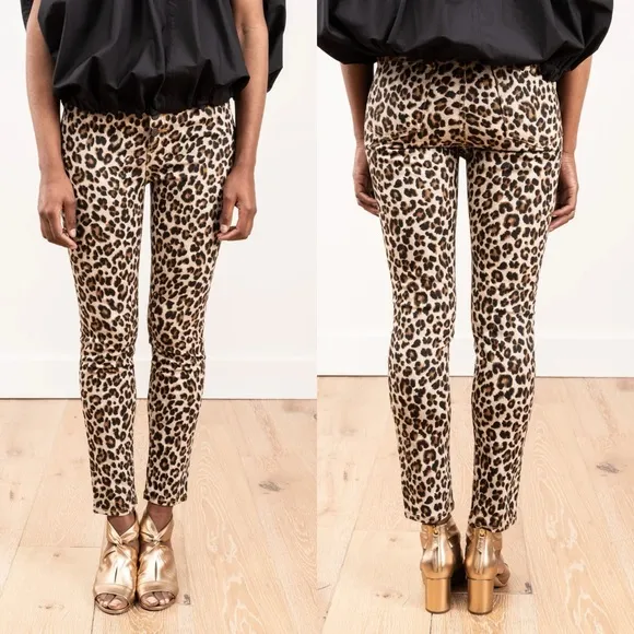 Veronica Beard Women’s Cheetah Leopard High Rise Skinny Jeans 24