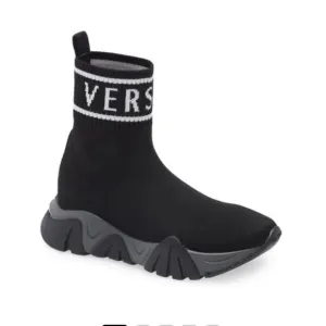 VERSACESqualo Logo High Top Sock Sneaker