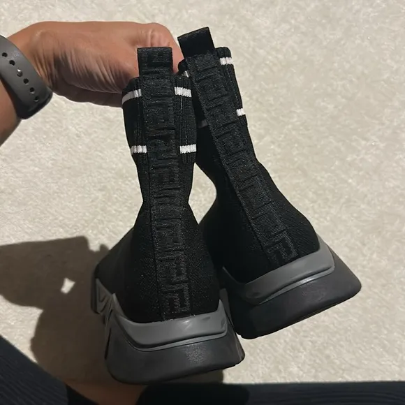 VERSACESqualo Logo High Top Sock Sneaker