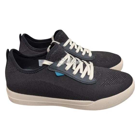 Vessi Weekend Asphalt Black on Off White Waterproof Dyma-Tex Knit Sneaker Mens 9
