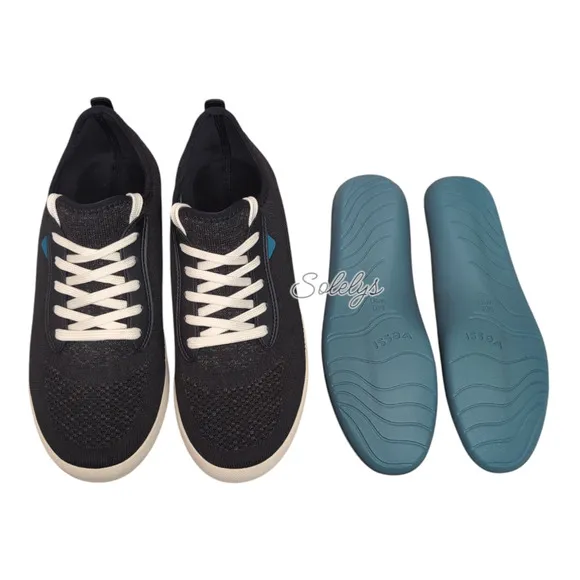 Vessi Weekend Asphalt Black on Off White Waterproof Dyma-Tex Knit Sneaker Mens 9