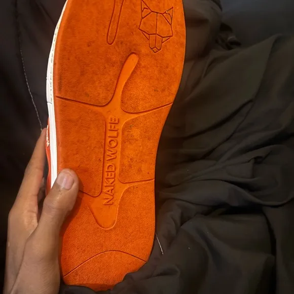 Vibrant Green and Orange Sneakers