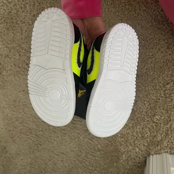 Vibrant Neon Green and Black Jordan 1 low