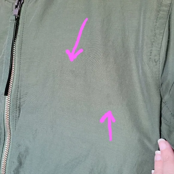 VINCE Cotton Blend Shell Bomber Jacket In Green