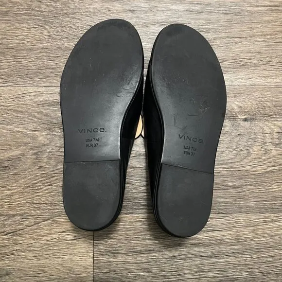 Vince Sloan Leather Loafer Black Size 7