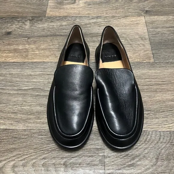 Vince Sloan Leather Loafer Black Size 7