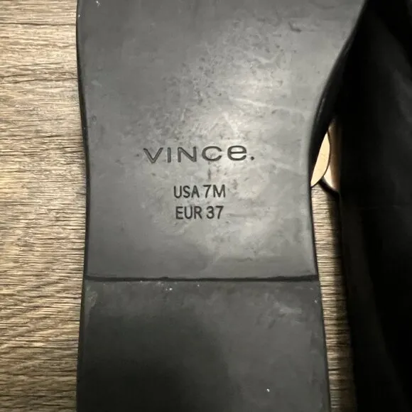 Vince Sloan Leather Loafer Black Size 7
