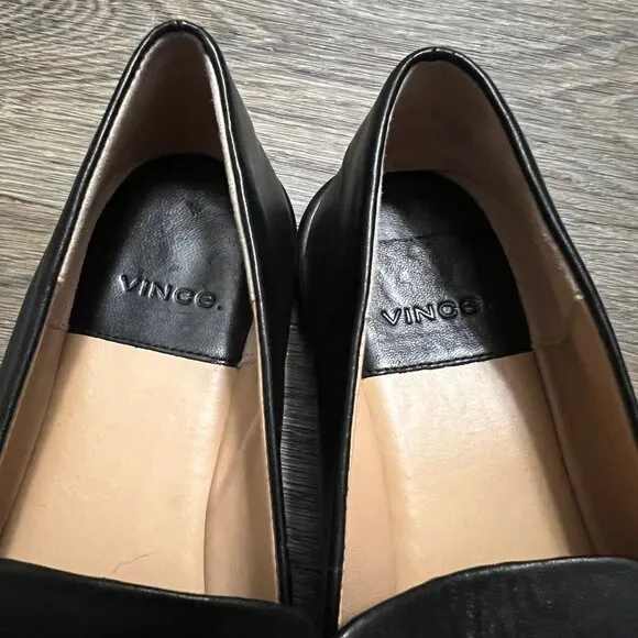 Vince Sloan Leather Loafer Black Size 7
