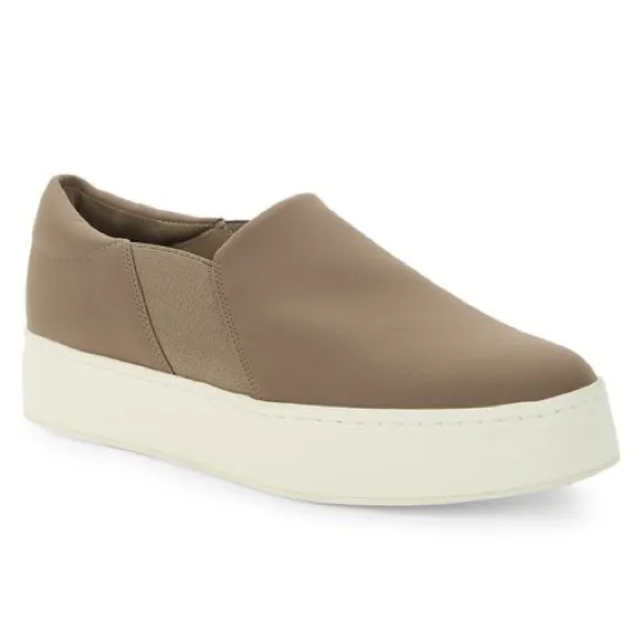 Vince Women’s Warren Slip On Suede Loafer Sneaker Shoes Size 8.5 Hazelstone Grey