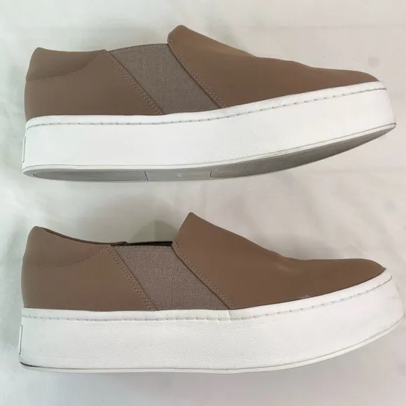 Vince Women’s Warren Slip On Suede Loafer Sneaker Shoes Size 8.5 Hazelstone Grey