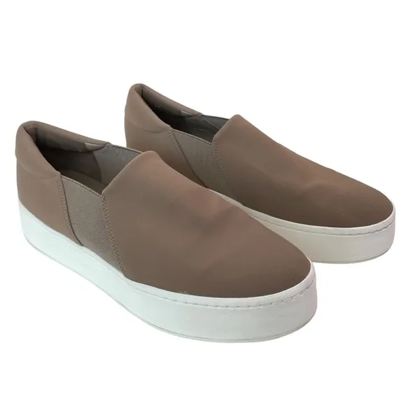 Vince Women’s Warren Slip On Suede Loafer Sneaker Shoes Size 8.5 Hazelstone Grey