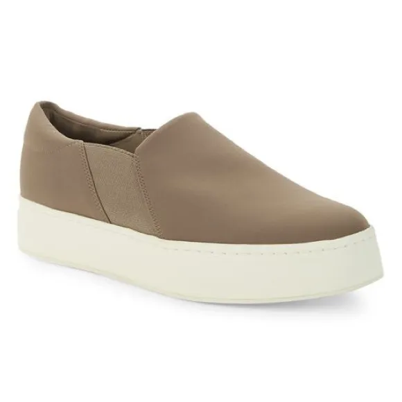 Vince Women’s Warren Slip On Suede Loafer Sneaker Shoes Size 8.5 Hazelstone Grey