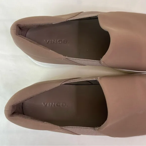 Vince Women’s Warren Slip On Suede Loafer Sneaker Shoes Size 8.5 Hazelstone Grey