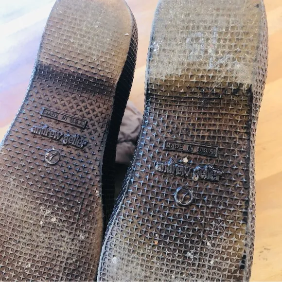 Vintage 70s Rubber Boots Shearling Fleece Lined Waterproof Brown Shiny Rain sz7