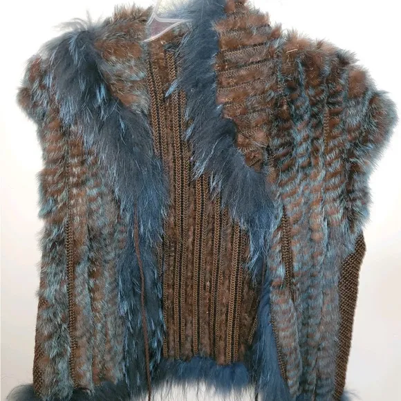 Vintage Dana Stein fur vest, size XL