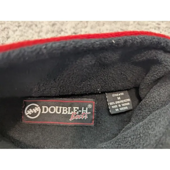 Vintage Double-H Boots Vest Mens Medium Full Zip Fleece Zip Pockets‎ Black
