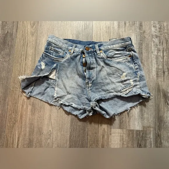 Vintage festival BLANKNYC Distressed High-Waisted Denim Shorts summer Y2K