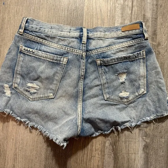 Vintage festival BLANKNYC Distressed High-Waisted Denim Shorts summer Y2K