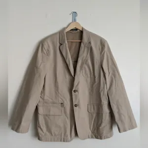 Vintage L.L.Bean Tan Blazer | Men's XL | Multi-Pocket Utility Jacket: