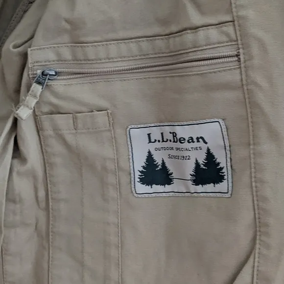 Vintage L.L.Bean Tan Blazer | Men's XL | Multi-Pocket Utility Jacket:
