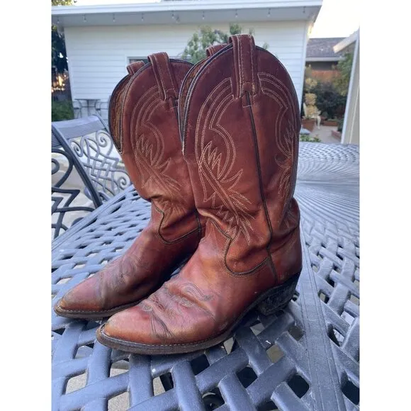 Vintage Men’s Cowboy Boots by Texas Boot Company 7 1/2 D USA MADE