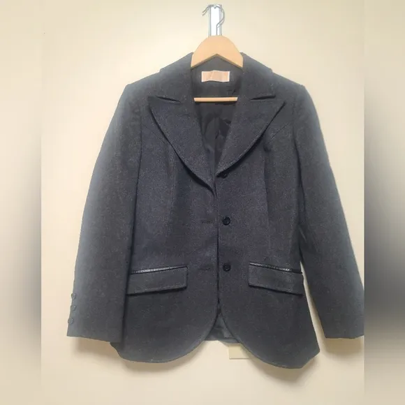 Vintage Pendleton 100% wool grey blazer size 10