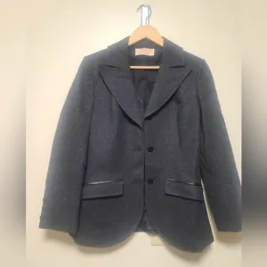 Vintage Pendleton 100% wool grey blazer size 10