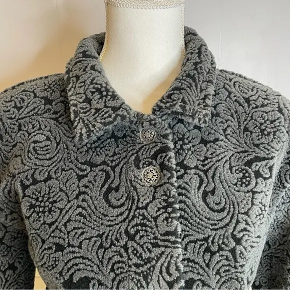Vintage Southwest floral Print Fleece Jacket Medium