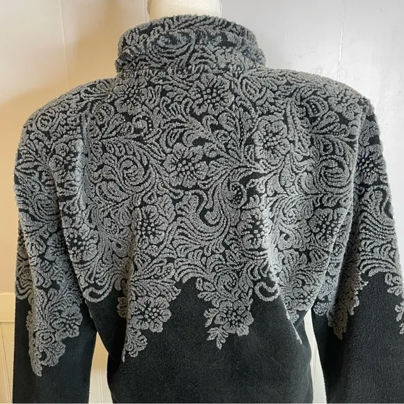 Vintage Southwest floral Print Fleece Jacket Medium