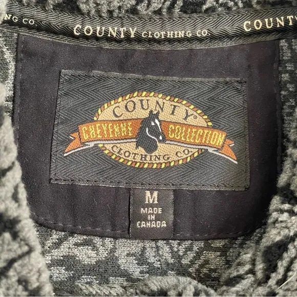 Vintage Southwest floral Print Fleece Jacket Medium