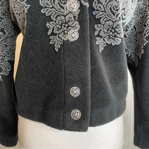 Vintage Southwest floral Print Fleece Jacket Medium