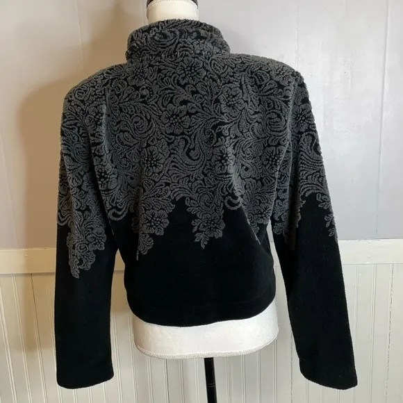 Vintage Southwest floral Print Fleece Jacket Medium