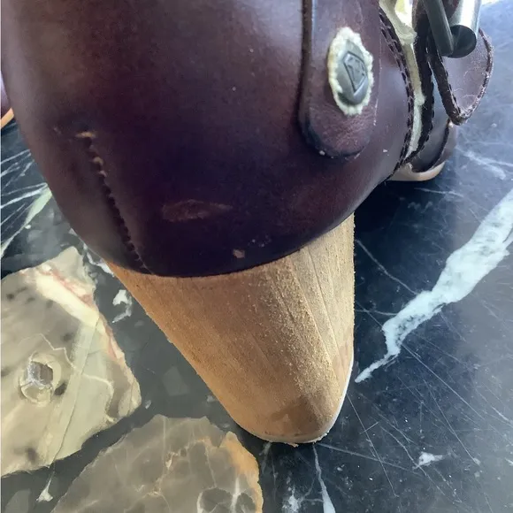 Vintage ultra rare London Underground brown leather Victorian Granny boots sz 6