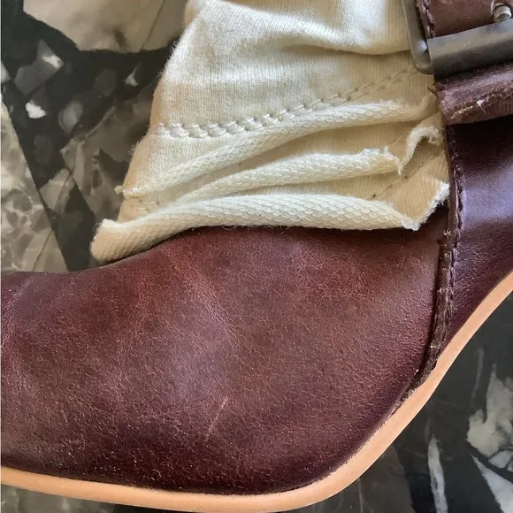 Vintage ultra rare London Underground brown leather Victorian Granny boots sz 6