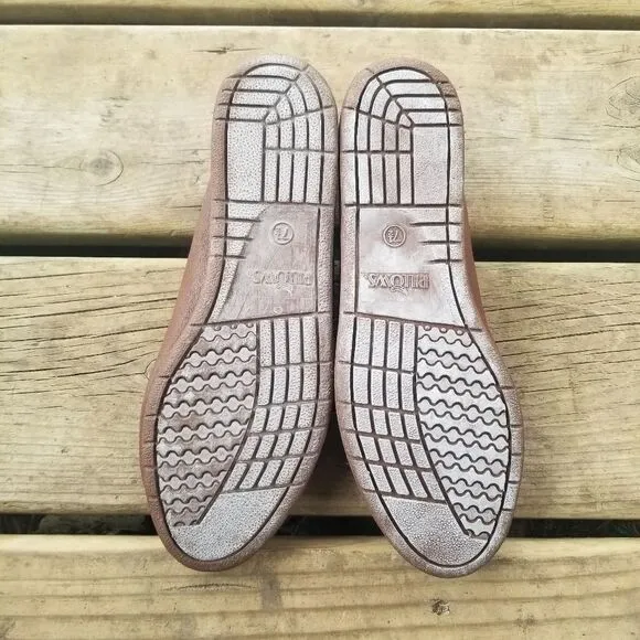 Vintage Pillows Jessie A Loafers Leather Weave Tasseled Comfort Shoes Sz 7.5