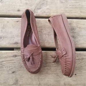 Vintage Pillows Jessie A Loafers Leather Weave Tasseled Comfort Shoes Sz 7.5