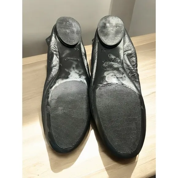 Vionic Alexa Black Ballet Flats Women's 8 EU 39 Leather Comfort Shoes